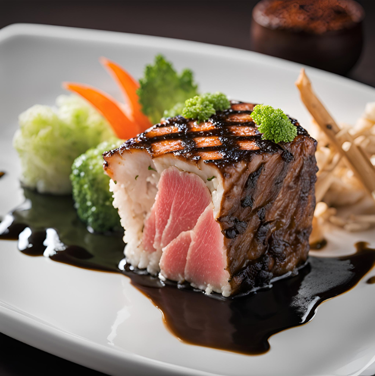 Salmon Maki and Cucumber Maki